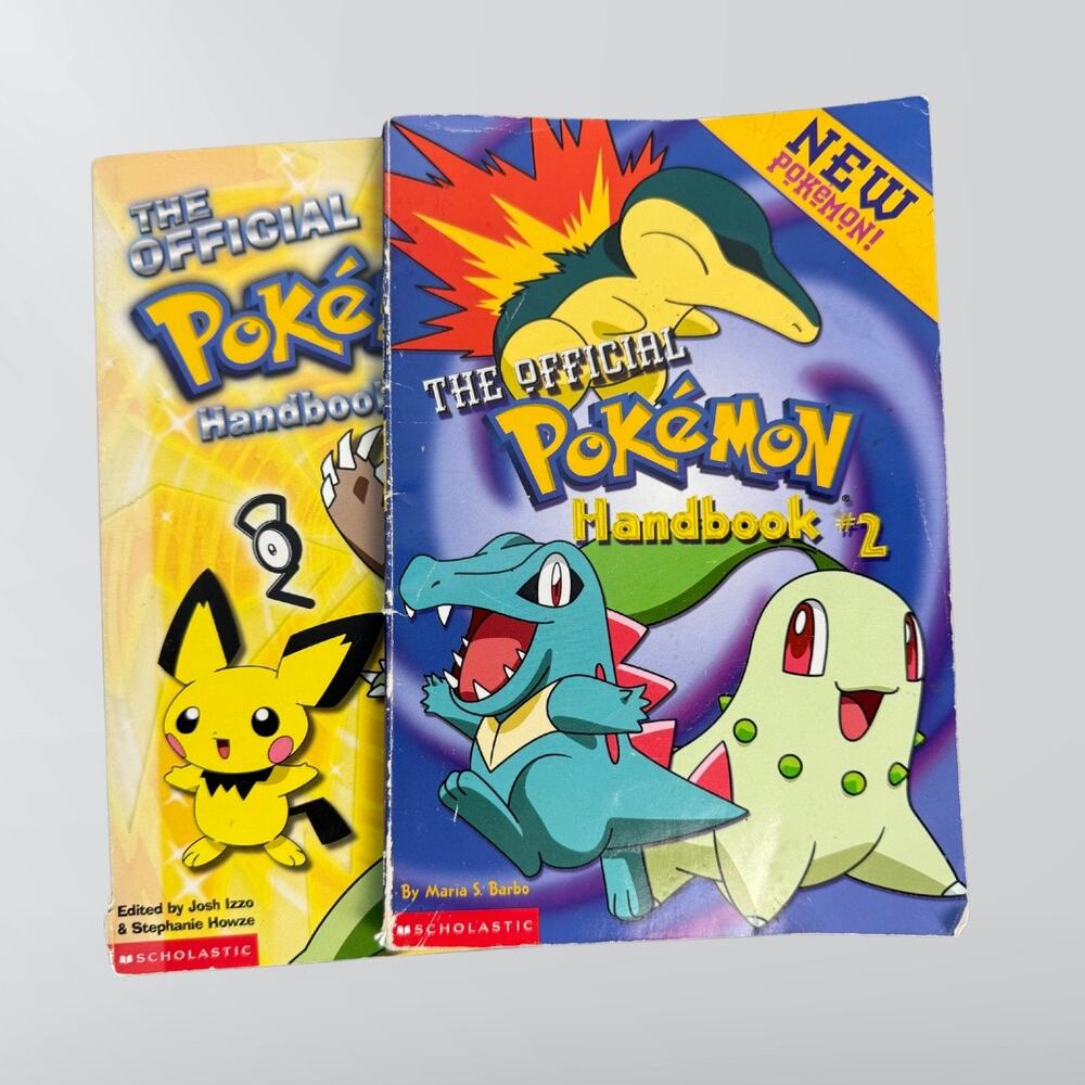 Scholastic Vintage 2000s The Offical Pokemon Handbook Volume 2 & 3